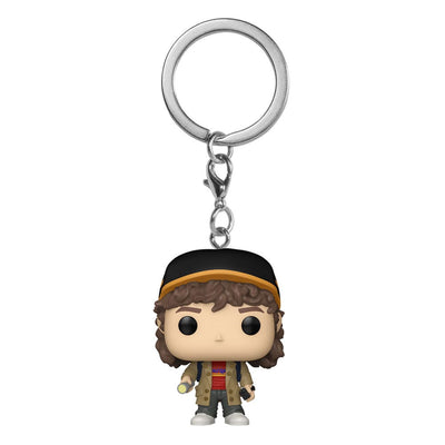 Portachiavi Stranger Things Dustin Henderson Funko POP! in vinile, 4 cm, esposizione da 12 pezzi