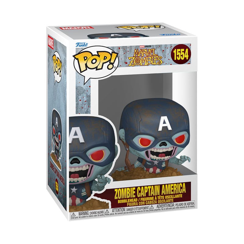 Marvel Zombies POP! Captain America – Funko Figura in Vinile 9 cm