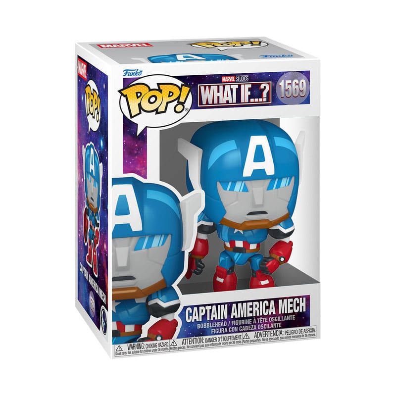 Funko POP! Marvel What If...? Captain America - Figura in vinile 9 cm