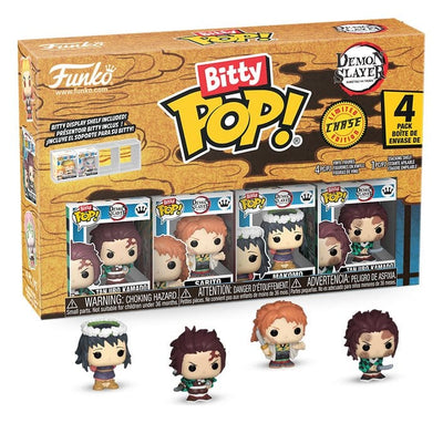 Demon Slayer: Kimetsu no Yaiba Bitty POP! 4-Pack Tanjiro - Miniature in Vinile Funko 2,3 cm