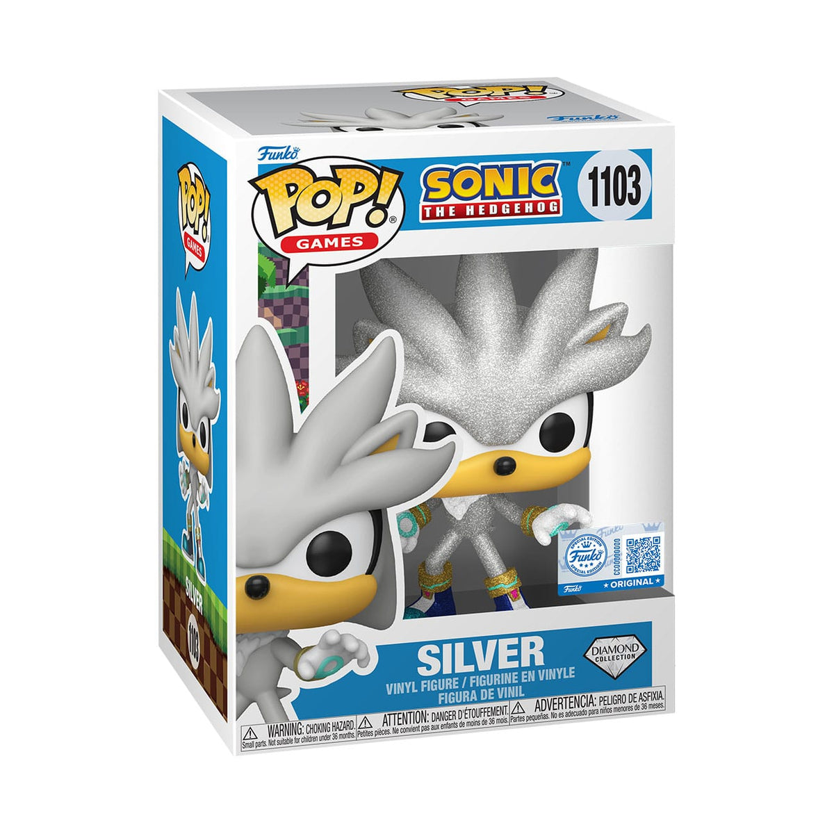 Sonic POP! Games Silver the Hedgehog - Figura in vinile 9 cm Funko