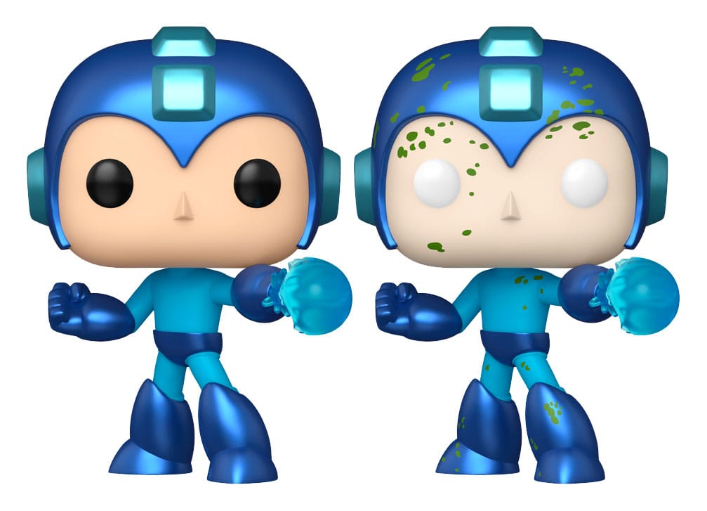 Funko Fusion POP! Games - Mega Man con Chase Variant, Figura in Vinile 9 cm, Confezione da 6