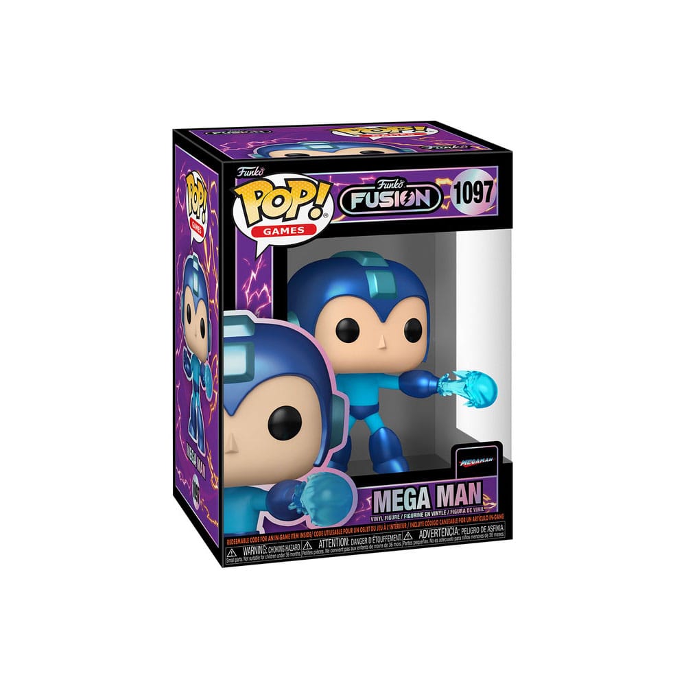 Funko Fusion POP! Games - Mega Man con Chase Variant, Figura in Vinile 9 cm, Confezione da 6