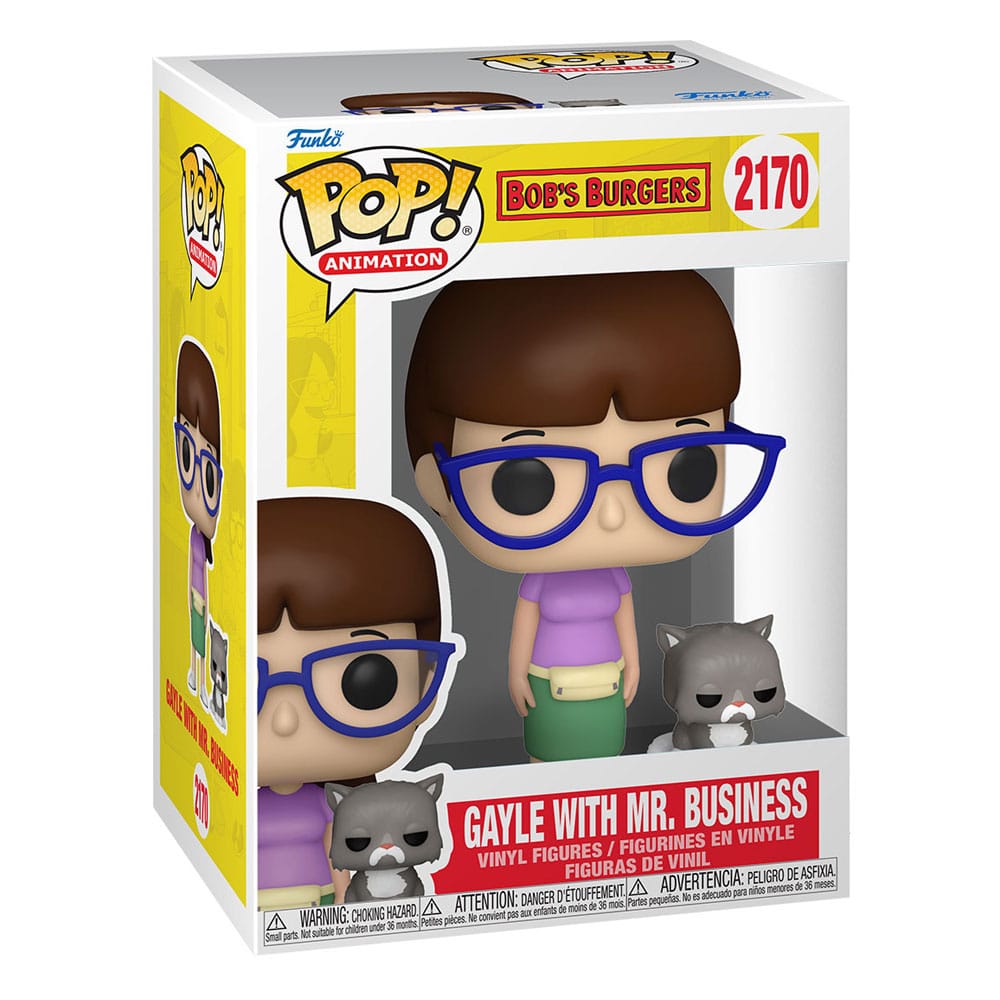Funko POP! & Buddy TV - Bob's Burgers: Gayle con Mr. Business, Figura in Vinile 9 cm