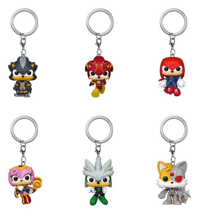 Sonic the Hedgehog POP! Portachiavi in Vinile 4 cm - Espositore da 12 pezzi Funko