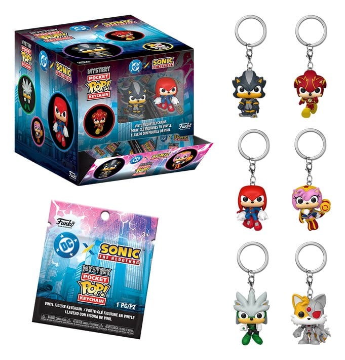 Sonic the Hedgehog POP! Portachiavi in Vinile 4 cm - Espositore da 12 pezzi Funko