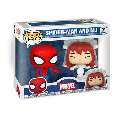 Marvel POP! Vinyl 2-Pack Superhero Couples – Spider-Man & Mary Jane 9 cm, Funko