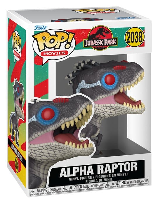 Jurassic Park POP! Movies Figura in Vinile Alpha Raptor 9 cm - Funko