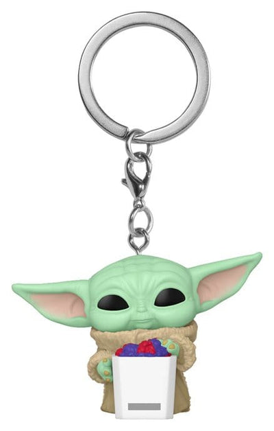 Star Wars: The Mandalorian and Grogu Pocket POP! Portachiavi in Vinile 4 cm Grogu con Popcorn – Espositore da 12 – Funko