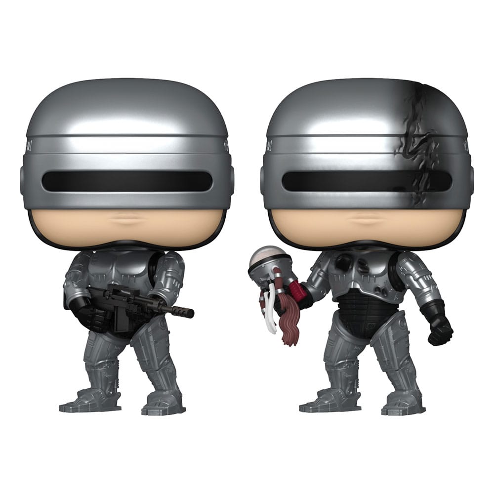 RoboCop POP! Movies Figura in Vinile Metallic con Chase - Funko, 9 cm, Confezione da 6
