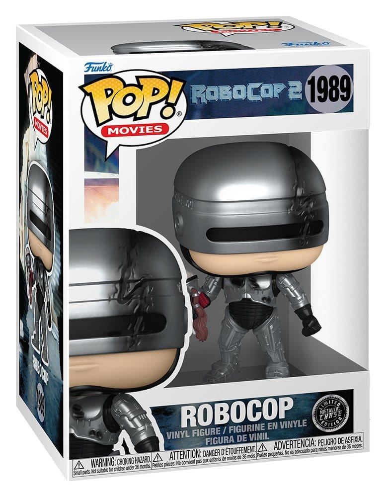 RoboCop POP! Movies Figura in Vinile Metallic con Chase - Funko, 9 cm, Confezione da 6
