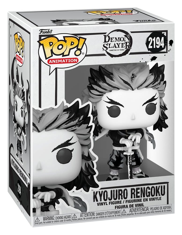 Demon Slayer: Kimetsu no Yaiba POP! Animation Rengoku (Sumi-Ink) Figura in Vinile 9 cm