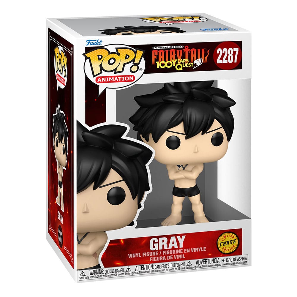 Fairy Tail 100 Year Quest POP! Animation Figure in Vinile Gray con Variante Chase 9 cm, Set da 6 Funko
