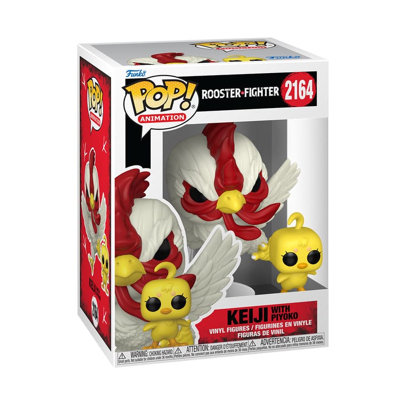 Funko POP! & Buddy Rooster Fighter Keiji & Piyoko Figura in Vinile 9 cm