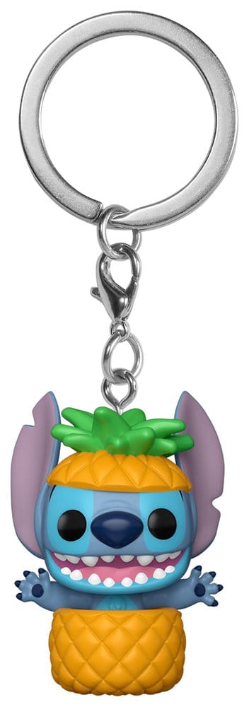 Lilo & Stitch POP! Portachiavi in Vinile Stitch con Ananas 4 cm - Espositore da 12 Pezzi Funko