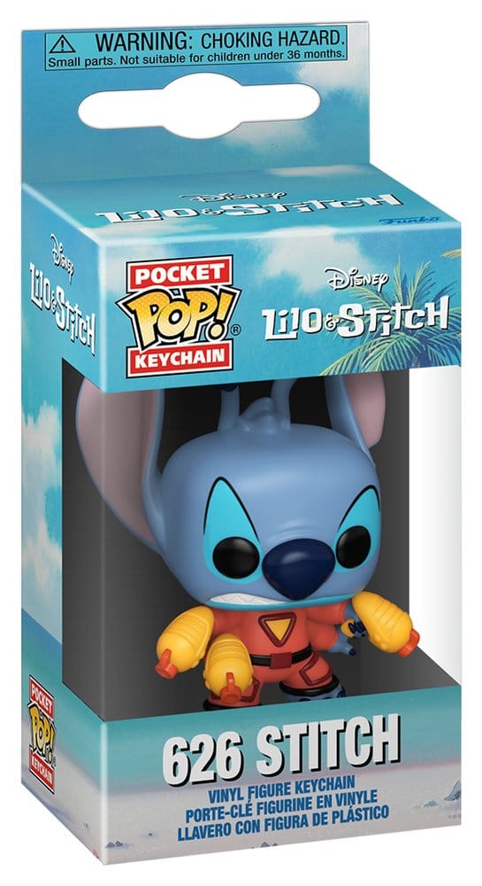 Lilo & Stitch POP! Portachiavi in Vinile 4 cm - 626 Stitch - Display da 12 - Funko