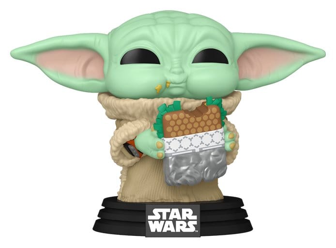 Star Wars: The Mandalorian and Grogu - Grogu con panino, figura in vinile POP! 9 cm