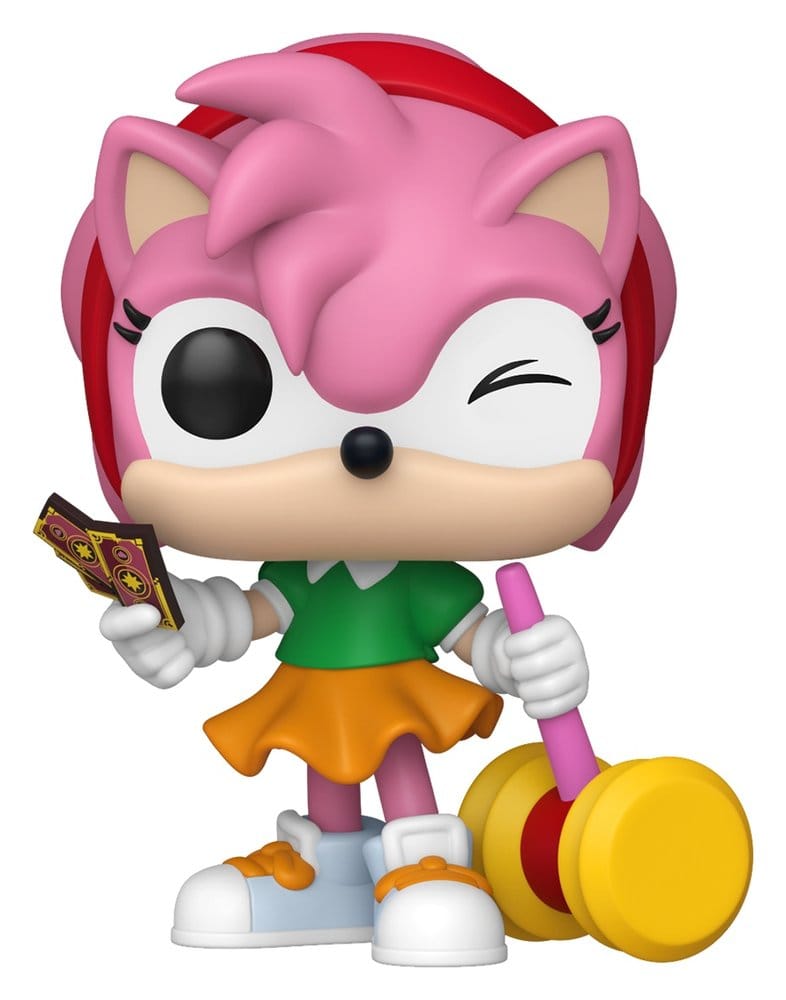 Sonic - Amy Rose con Piko Hammer, figura in vinile POP! Games con Chase - Funko, 9 cm