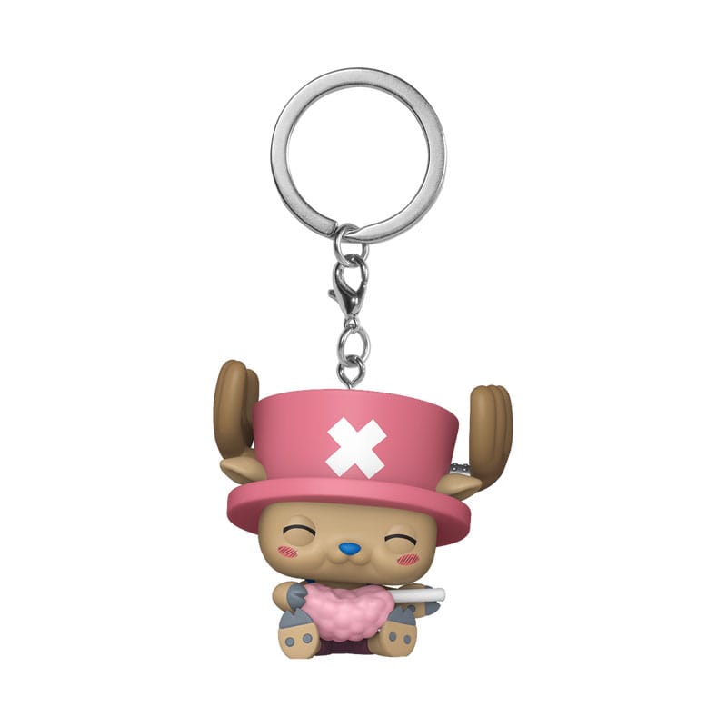Portachiavi Funko POP! One Piece Chopper con Cotton Candy, display da 12 pezzi, 4 cm