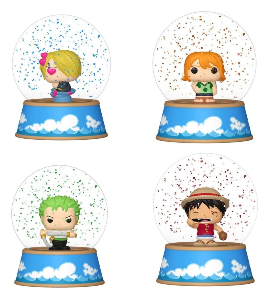 One Piece Mini Figures Glitter Globes Display 5 cm (12 buste a sorpresa) Funko