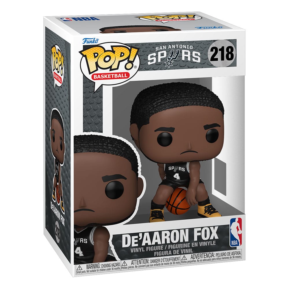 Funko POP! NBA: De'Aaron Fox (San Antonio Spurs, 2025 Icon Edition) – Figura in vinile da collezione, 9 cm