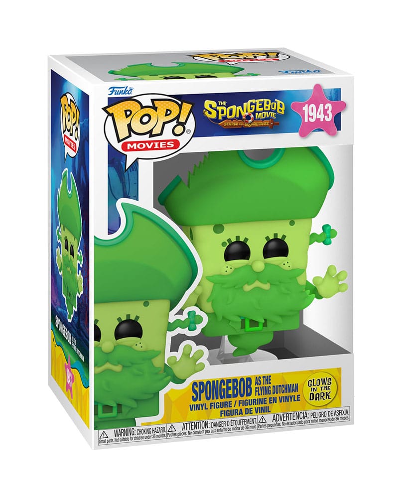 SpongeBob SquarePants POP! Figura in vinile SpongeBob nei panni dell'Olandese Volante (Glow) 9 cm - Funko