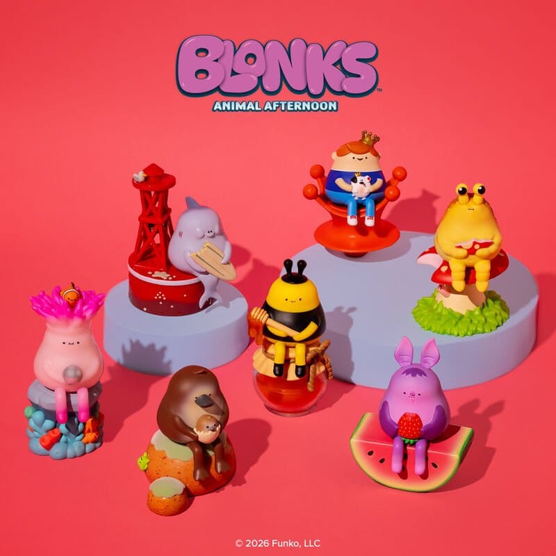 Funko Legacy POP! Blonks Animal Afternoon Premium Blind Box con Chase, 10 cm, assortimento da 6 pezzi
