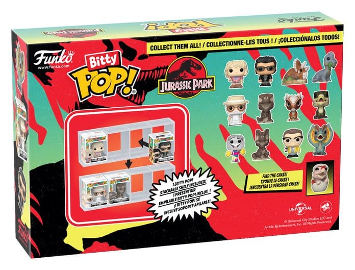 Jurassic Park Bitty POP! 4-Pack Triceratops - Mini-figure in vinile Funko, 2,3 cm