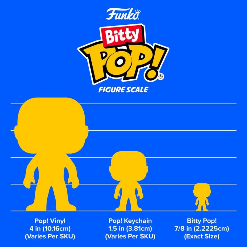 Jurassic Park Bitty POP! 4-Pack Triceratops - Mini-figure in vinile Funko, 2,3 cm