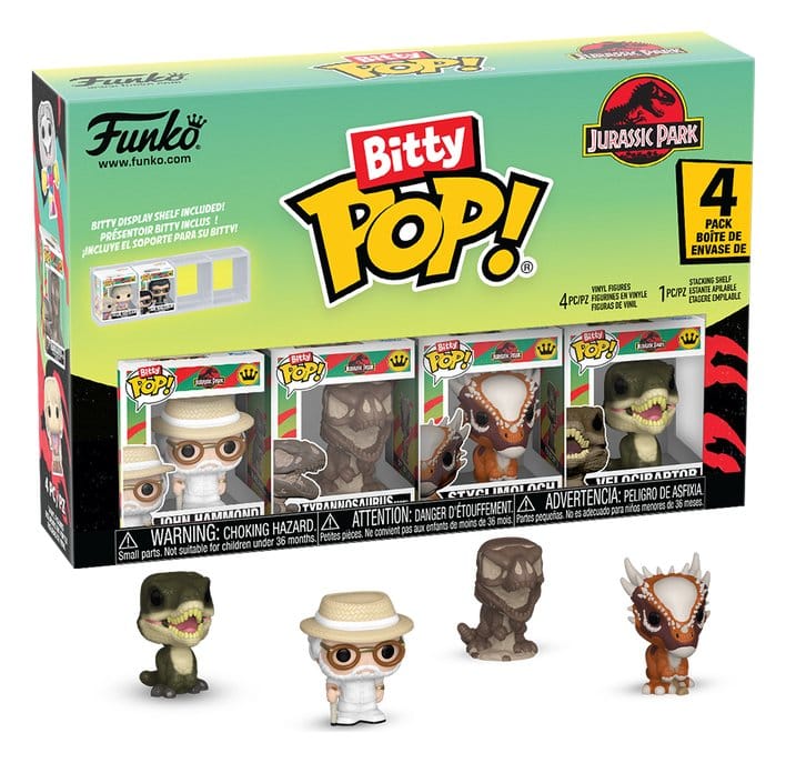 Jurassic Park Bitty POP! Mini-figure in vinile 4 pezzi Serie 2 - Funko, 2,5 cm