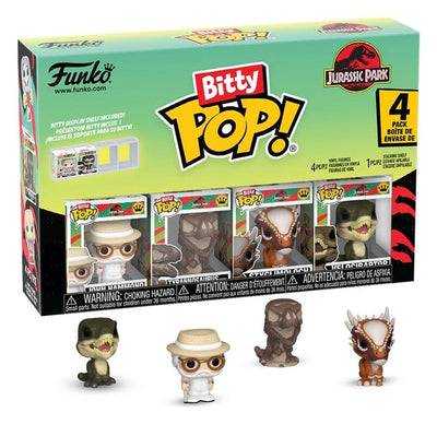 Jurassic Park Bitty POP! Mini-figure in vinile 4 pezzi Serie 2 - Funko, 2,5 cm
