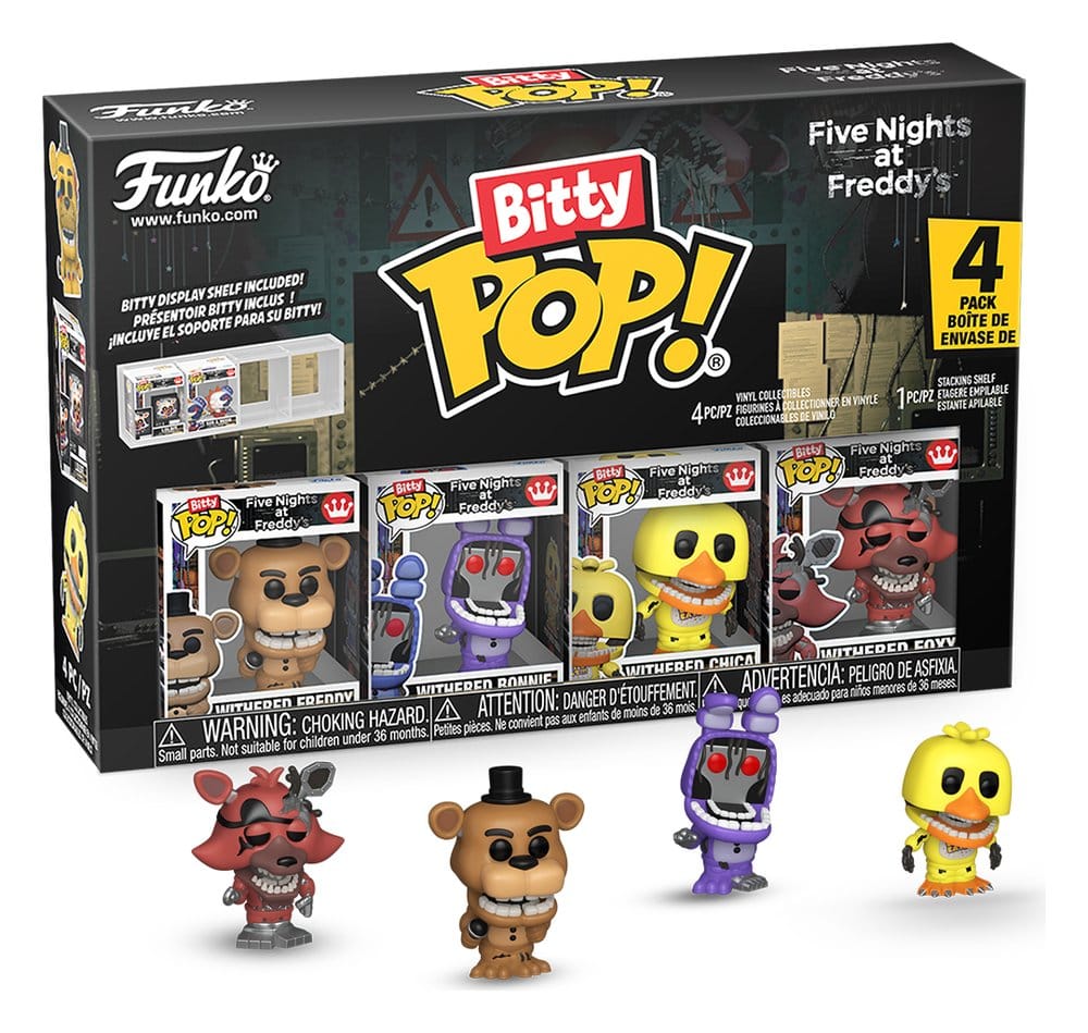 Five Nights at Freddy's Bitty POP! Mini Figure in Vinile 4-Pack Serie 6 – Funko, 2,3 cm