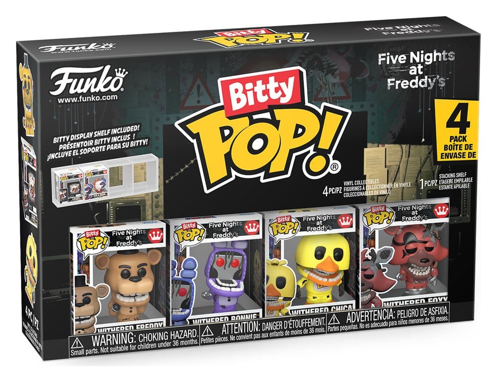 Five Nights at Freddy's Bitty POP! Mini Figure in Vinile 4-Pack Serie 6 – Funko, 2,3 cm