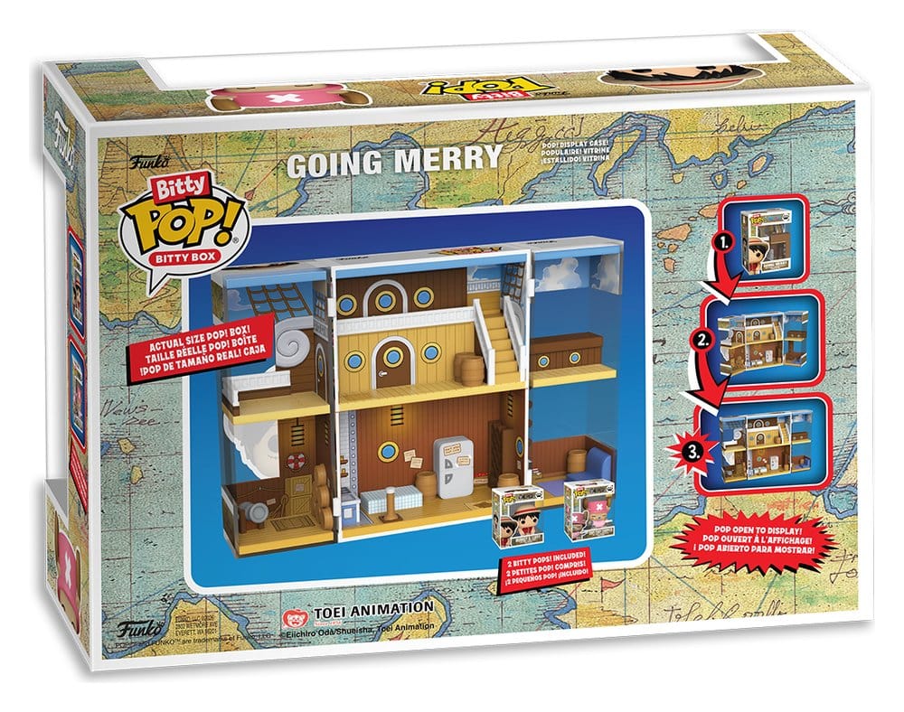 One Piece Bitty POP! Bitty Box Display con 2 Figure in Vinile Going Merry - Funko