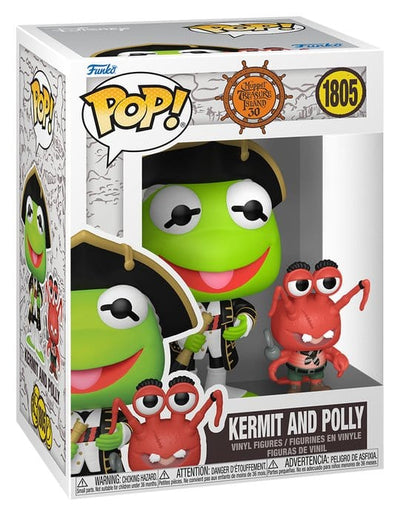 Funko POP! & Buddy I Muppet: L'Isola del Tesoro - Kermit e Polly in Vinile 9 cm