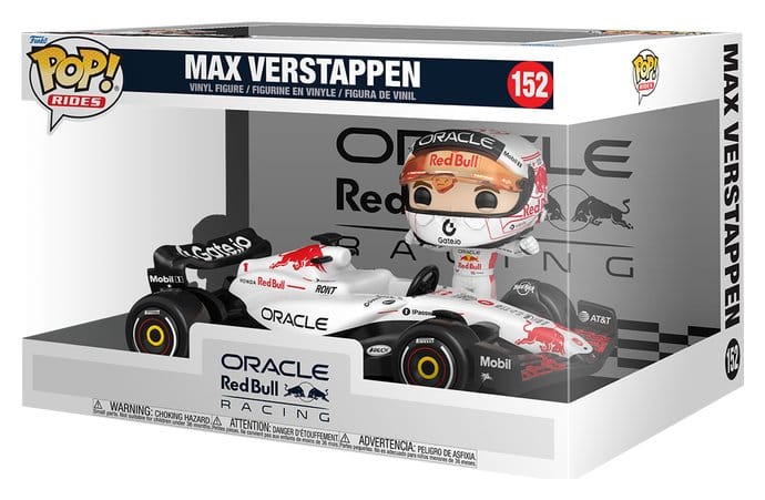 Funko POP! Rides Super Deluxe Figure in vinile Verstappen (Bianca) 15 cm - Formula 1