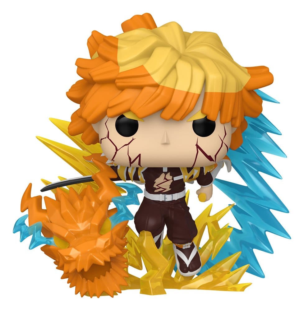 Demon Slayer: Kimetsu no Yaiba Action Figure POP! Zenitsu con Variante Chase (Glow) 9 cm, Assortimento da 3 Pezzi - Funko