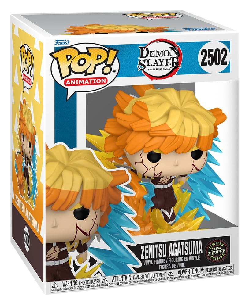 Demon Slayer: Kimetsu no Yaiba Action Figure POP! Zenitsu con Variante Chase (Glow) 9 cm, Assortimento da 3 Pezzi - Funko