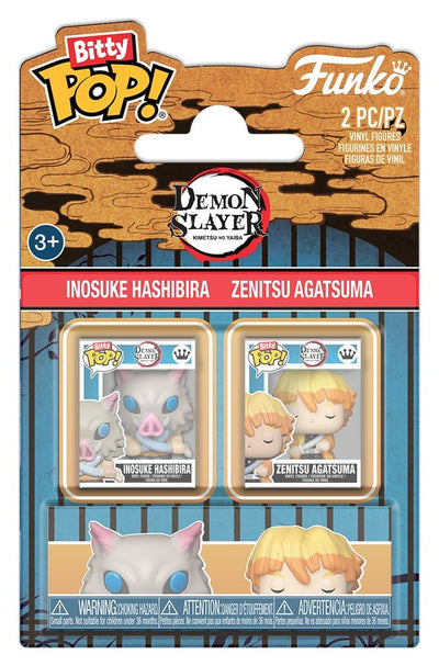 Demon Slayer Bitty POP! 2-Pack Inosuke & Zenitsu Mini Figure Funko