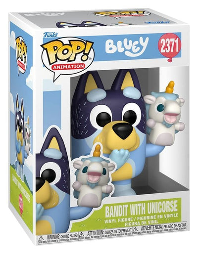 Funko POP! Games Bluey Bandit con Unicorse Vinyl Figure 9 cm