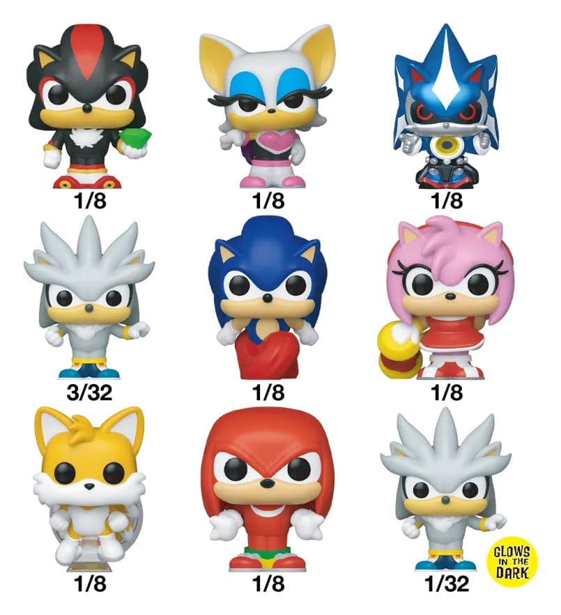 Sonic the Hedgehog Bitty POP! Figure in Vinile 2 cm Display da 32 Funko