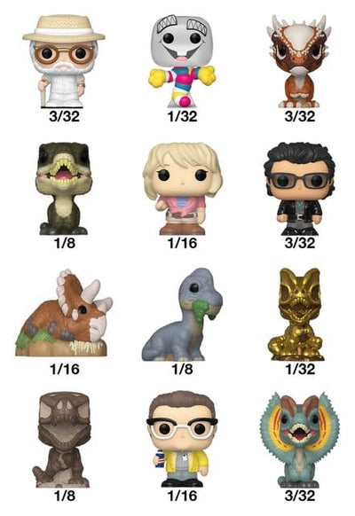 Jurassic Park Bitty POP! Figure in Vinile 2 cm Display da 32 Pezzi Funko