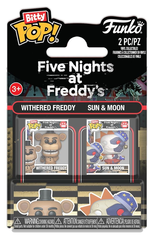 Five Nights at Freddy's Bitty POP! 2-Pack Withered Freddy & Sun & Moon Mini Action Figure Funko