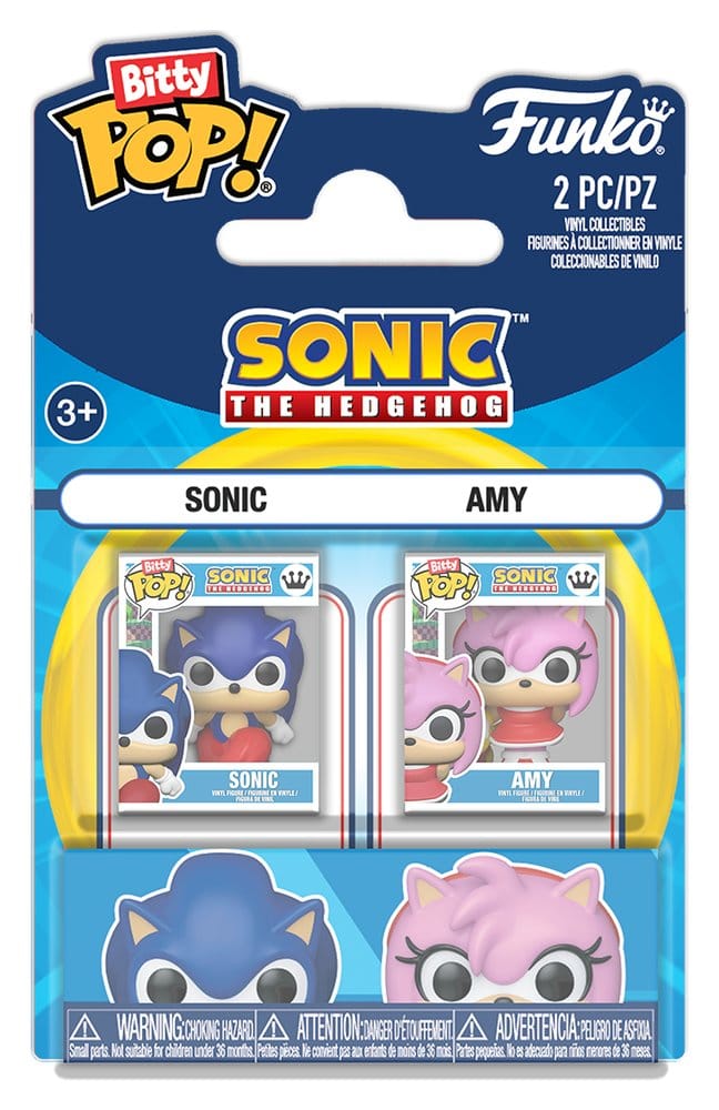 Sonic the Hedgehog Bitty POP! Action Figure 2-Pack Sonic e Amy Rose 2 cm Funko