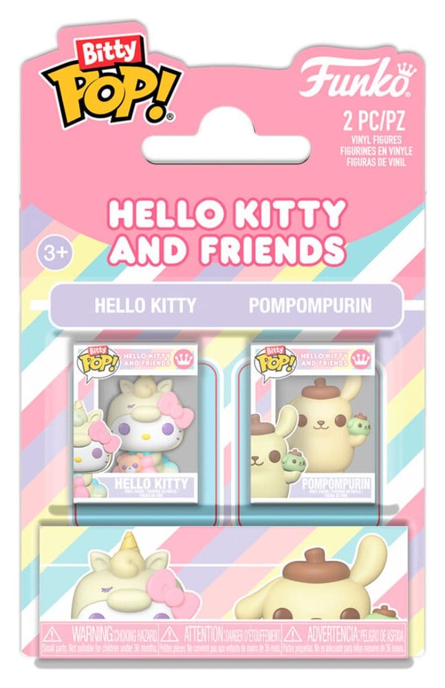 Sanrio Bitty POP! Mini Figure in Vinile 2 Pezzi HK e PomPom 2 cm - Funko