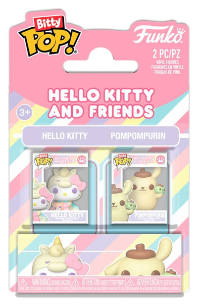 Sanrio Bitty POP! Mini Figure in Vinile 2 Pezzi HK e PomPom 2 cm - Funko