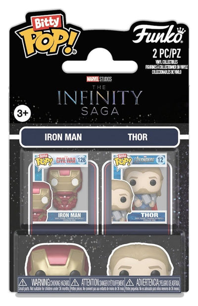Marvel Bitty POP! Mini-figure in vinile 2-Pack Iron Man & Thor 2 cm - Funko
