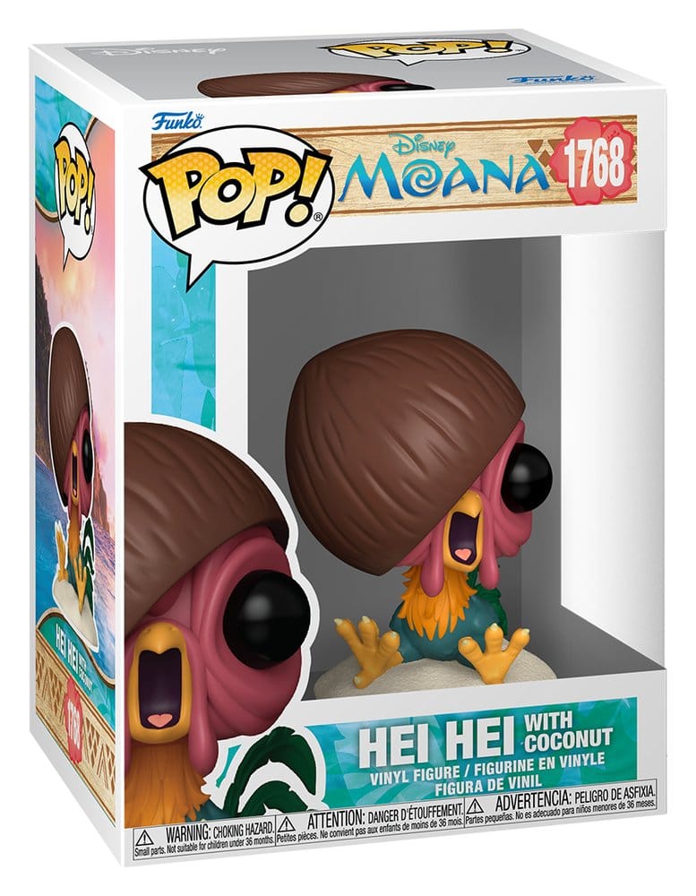 Funko POP! & Buddy - Vaiana Hei Hei con Cocco, Figura in Vinile 9 cm