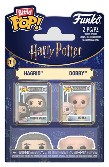Funko Bitty POP! Harry Potter - Confezione da 2 mini figure in vinile Hagrid e Dobby, 2 cm