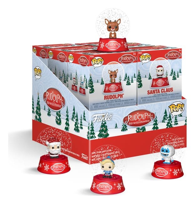 Rudolph the Red-Nosed Reindeer Mystery Minis Snow Globes Display da 12 Blind Box Funko